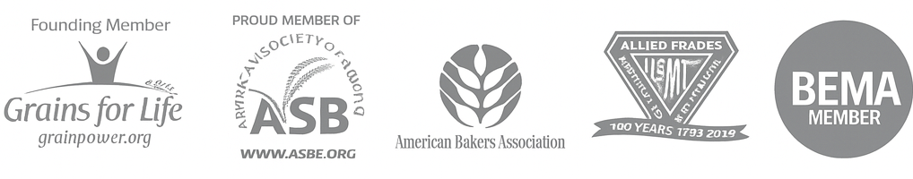 Industry associations including Grains for Life, ASB, American Bakers Association, Allied Trades, and BEMA Member